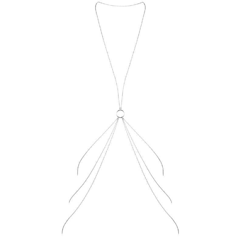 BIJOUX - MAGNIFIQUE CHAÎNES MÉTALLIQUES POUR LE CORPS 8 ARGENT BIJOUX MAGNIFIQUE
