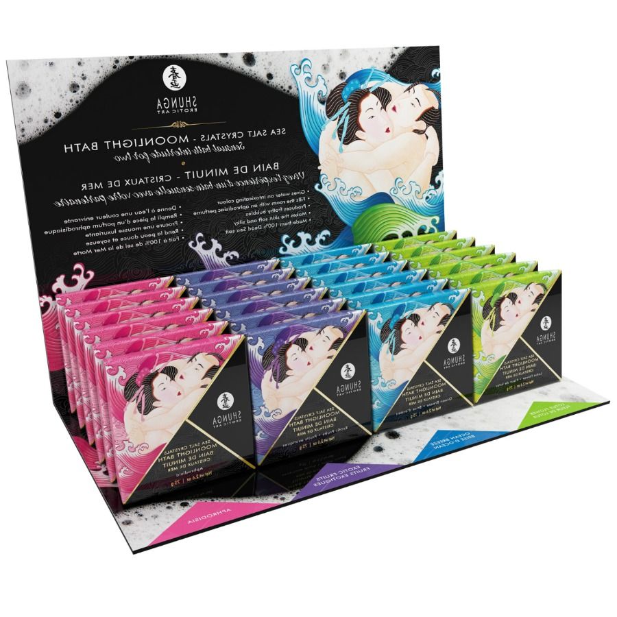SHUNGA - PRÉSENTOIR BAIN DAMOUR + 24 UNITÉS SHUNGA BATH EXPERIENCE