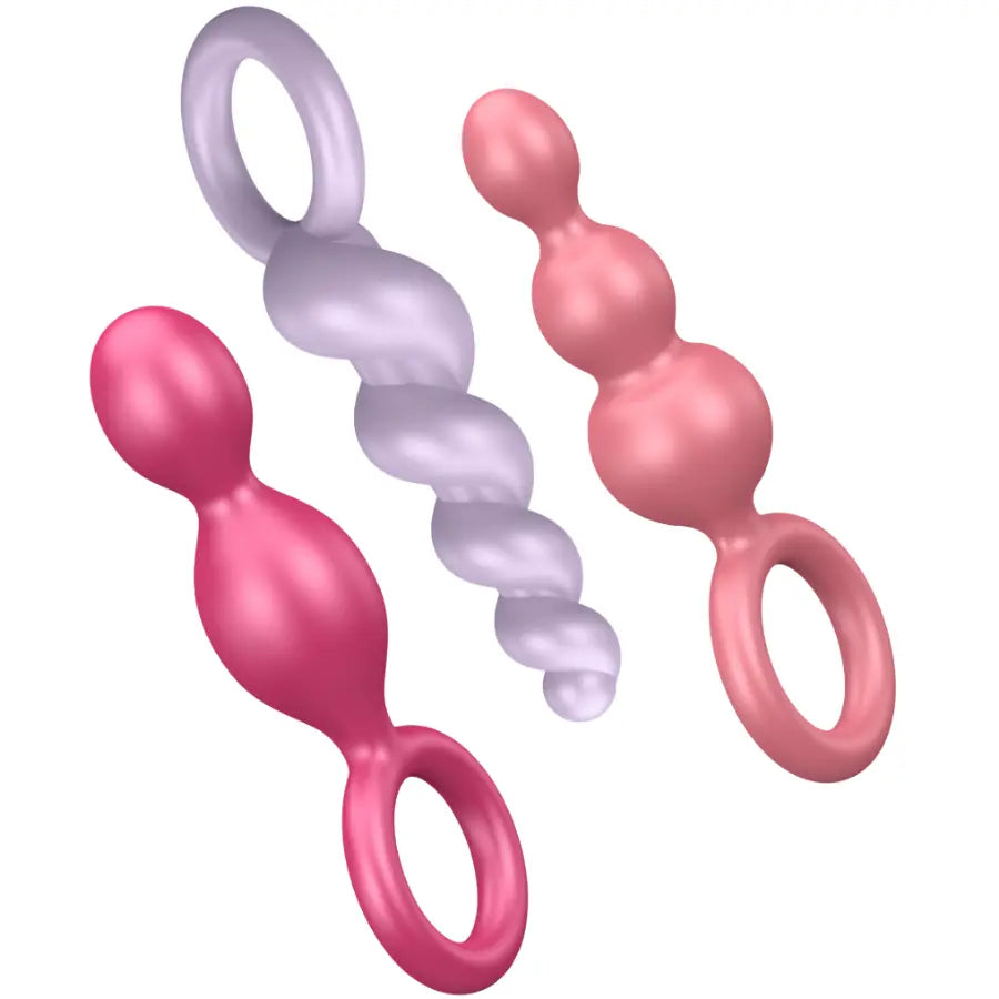 SATISFYER - JEU DE BOUCHONS ANAL 3 PCS TRICOLORE SATISFYER PLUGS