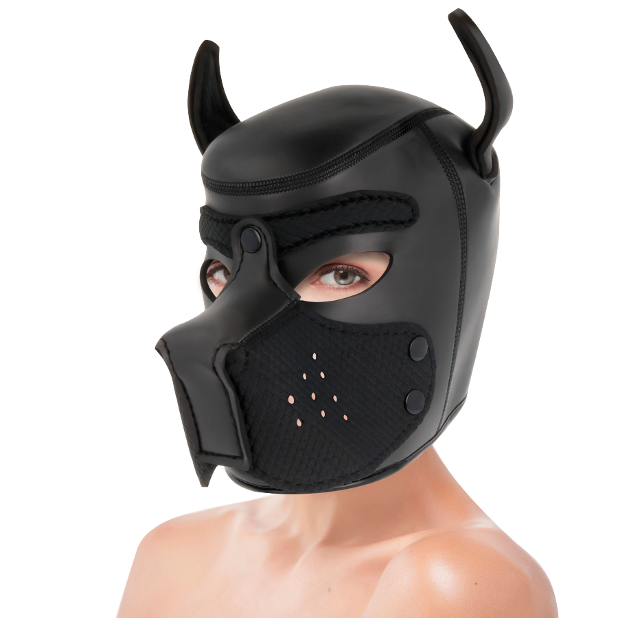 DARKNESS - MASQUE POUR CHIEN EN NÉOPRÈNE AVEC MUSEAU AMOVIBLE M DARKNESS BONDAGE