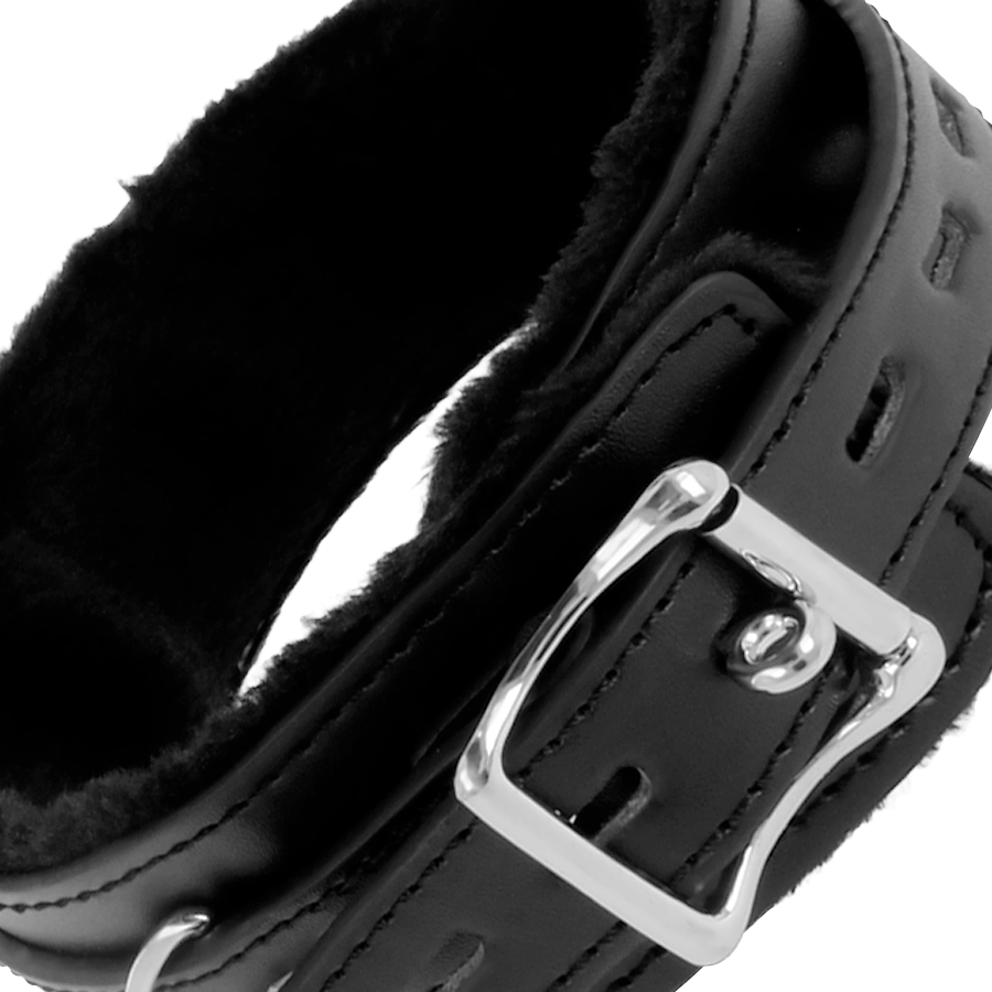 DARKNESS - COLLIER DE POSTURE CONFORTABLE AVEC CHAÎNE EN CUIR DARKNESS BONDAGE