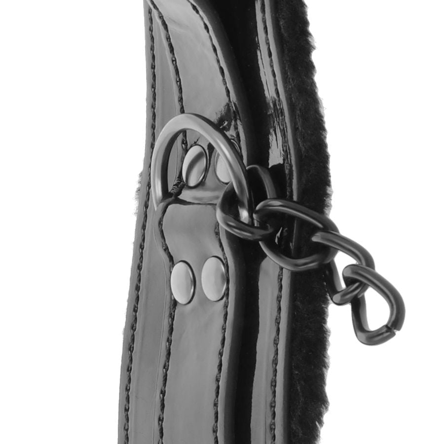 DARKNESS - MENOTTES AJUSTABLES EN CUIR NOIR AVEC CADENAS DARKNESS BONDAGE