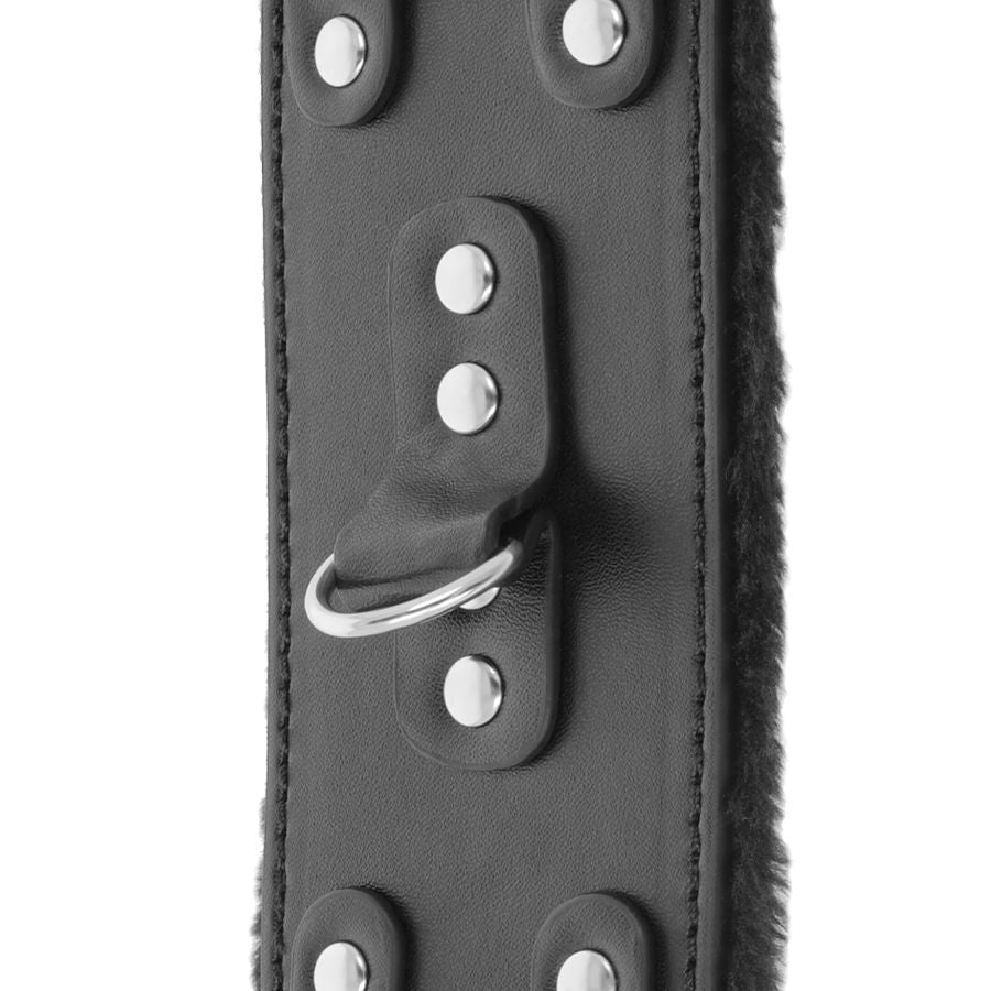 DARKNESS - MENOTTES AJUSTABLES EN CUIR NOIR AVEC DOUBLURE DARKNESS BONDAGE