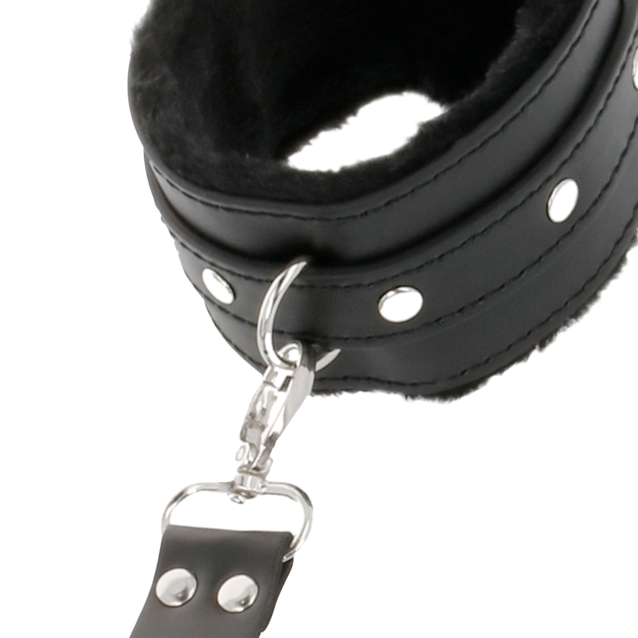 DARKNESS - MENOTTES EN CUIR POUR PIEDS ET MAINS NOIR DARKNESS BONDAGE