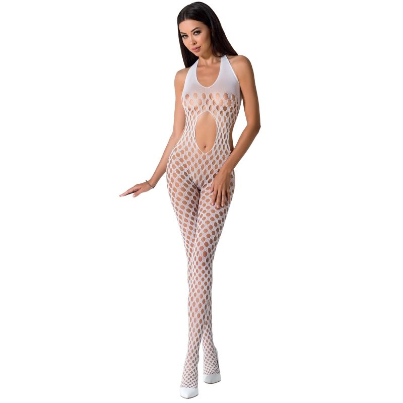 PASSION - FEMME BS065 BODYSTOCKING BLANC TAILLE UNIQUE PASSION WOMAN