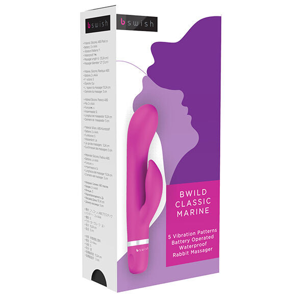 B SWISH - VIBRATEUR BWILD CLASSIC MARINE RABBIT CERISE B SWISH