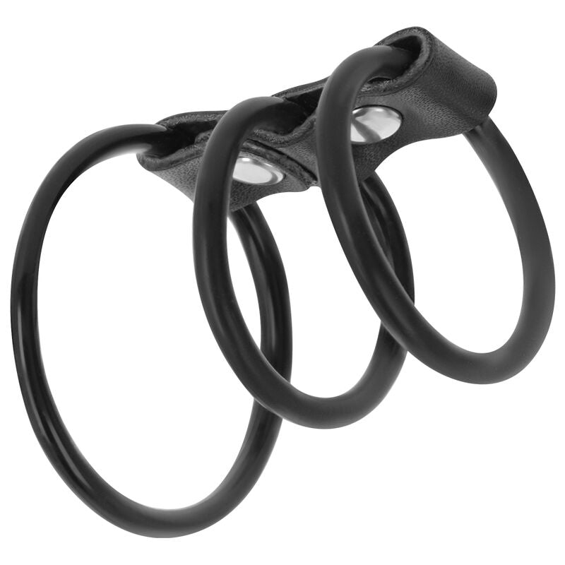 DARKNESS - ENSEMBLE DE 3 ANNEAUX PÉNIS FLEXIBLES DARKNESS BONDAGE