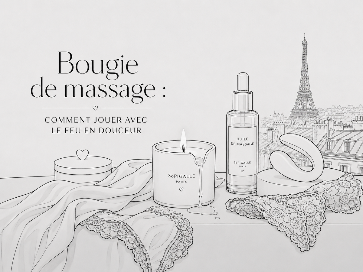 Bougie de massage : utilisation douce et sécurisée, illustration SoPigalle