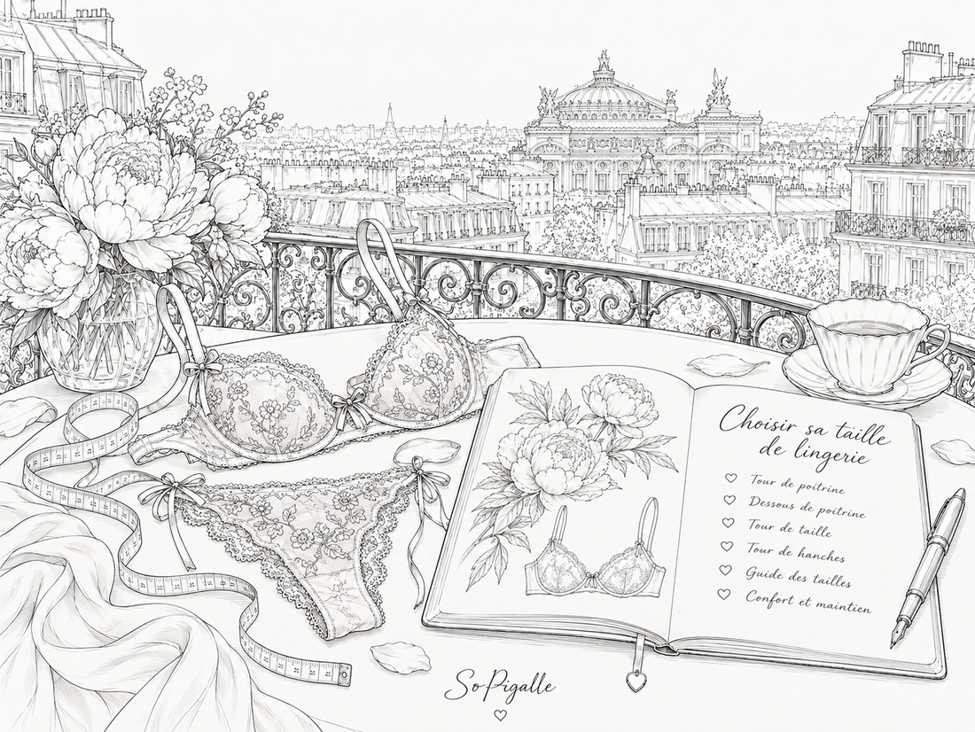 Choosing your lingerie size: SoPigalle guide in black and white