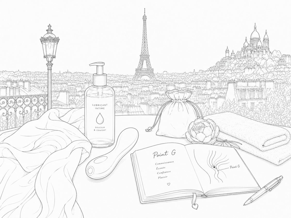 Point G : guide SoPigalle, illustration parisienne en noir et blanc