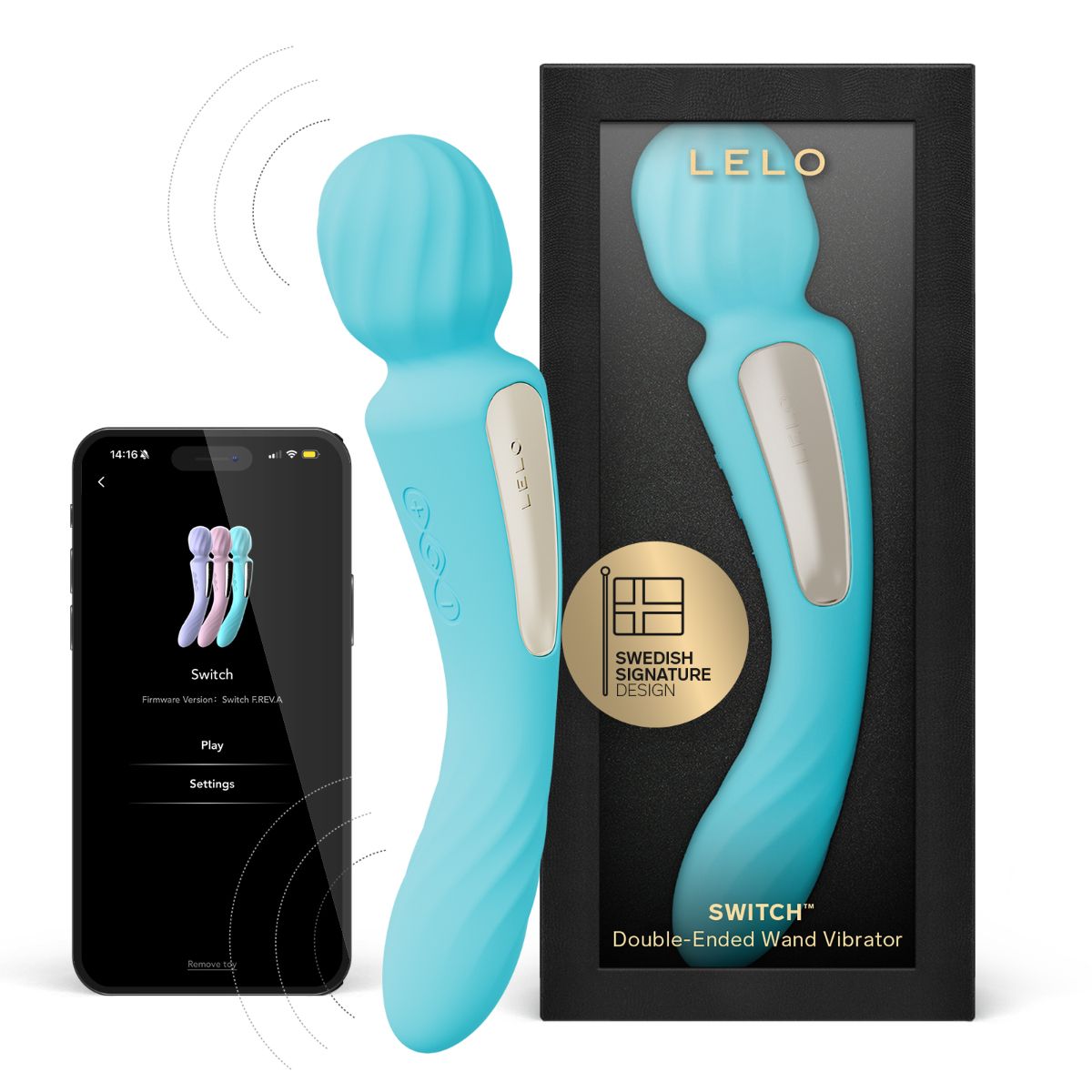 LELO Switch aqua - Double baguette vibrante