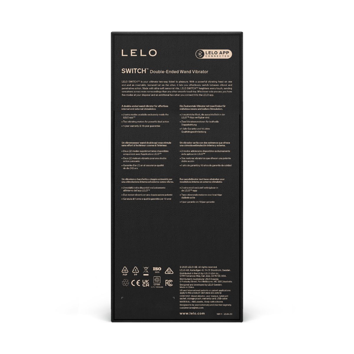 LELO Switch aqua — vibromasseur double, vue 12