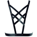 BIJOUX - INDISCRETS MAZE HARNAIS CROISÉ AVEC COLLIER NOIR BIJOUX MAZE