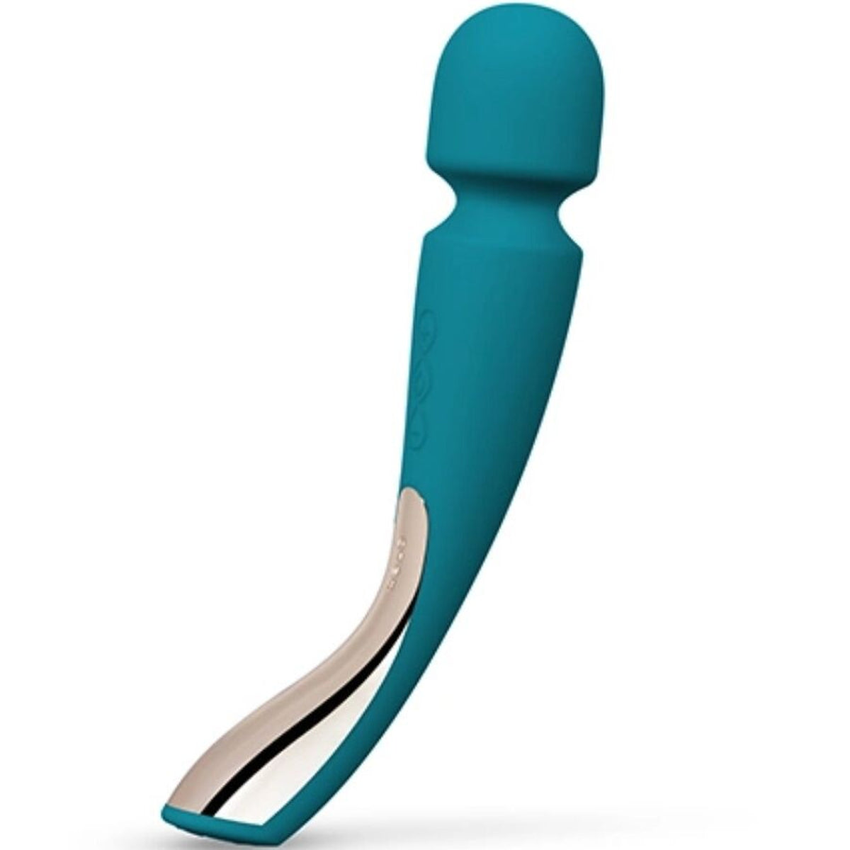 Baguette de massage compacte LELO Smart Wand 2 Medium aqua à poignée Easy Grip
