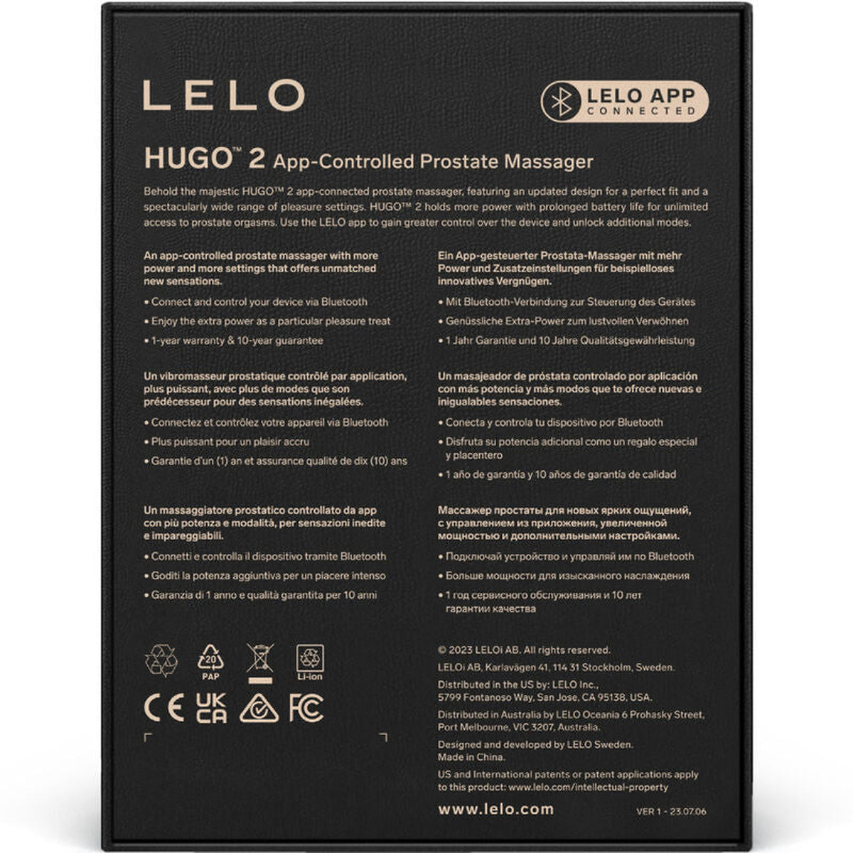 LELO HUGO 2 - Masseur prostatique connecté - Vert - photo produit 4