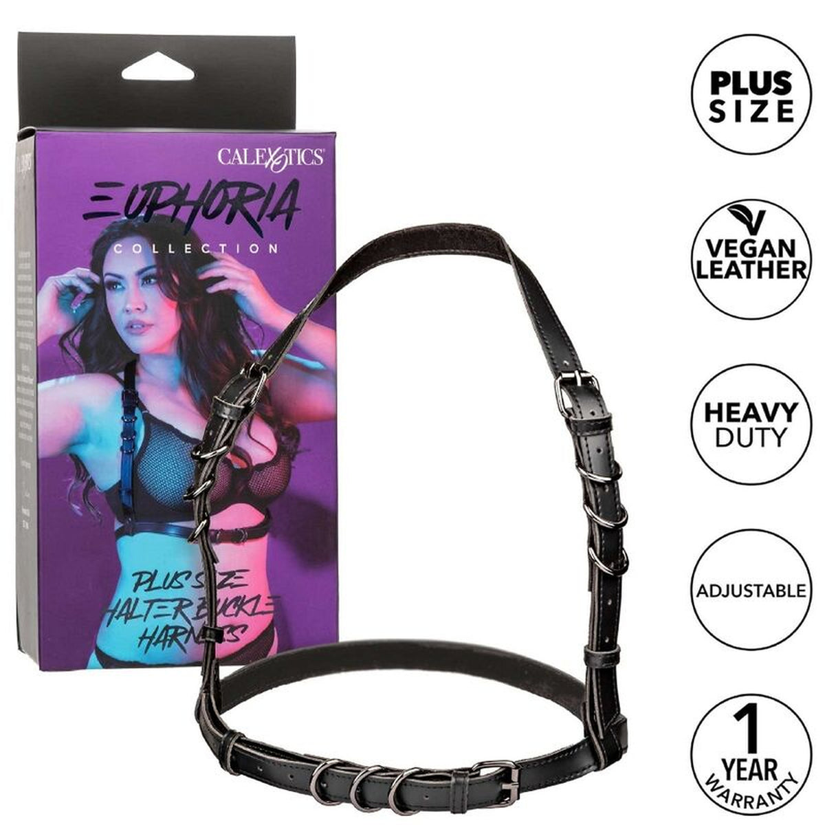 CALEXOTICS - EUPHORIA HARNAIS BOUCLE LICOL TAILLE PLUS NOIR CALEXOTICS
