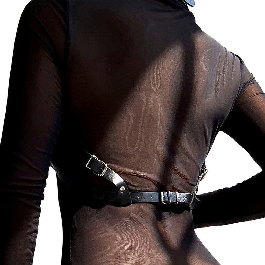 SUBBLIME - HARNAIS POITRINE EN CUIR NOIR TAILLE UNIQUE SUBBLIME FETISH