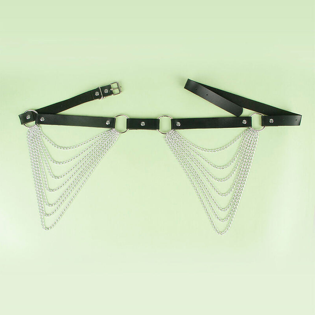 SUBBLIME - CHAÎNE CUIR CEINTURE NOIRE TAILLE UNIQUE SUBBLIME FETISH