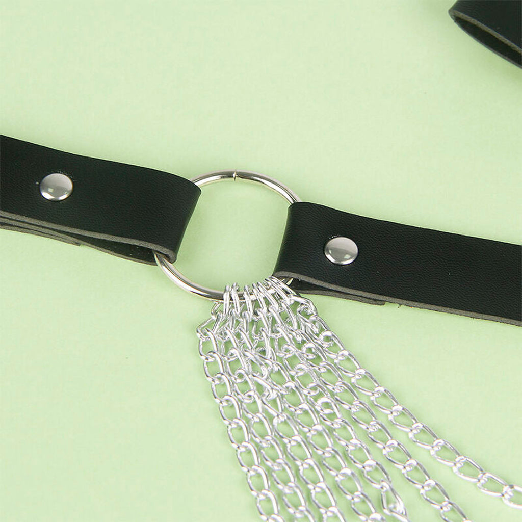 SUBBLIME - CHAÎNE CUIR CEINTURE NOIRE TAILLE UNIQUE SUBBLIME FETISH