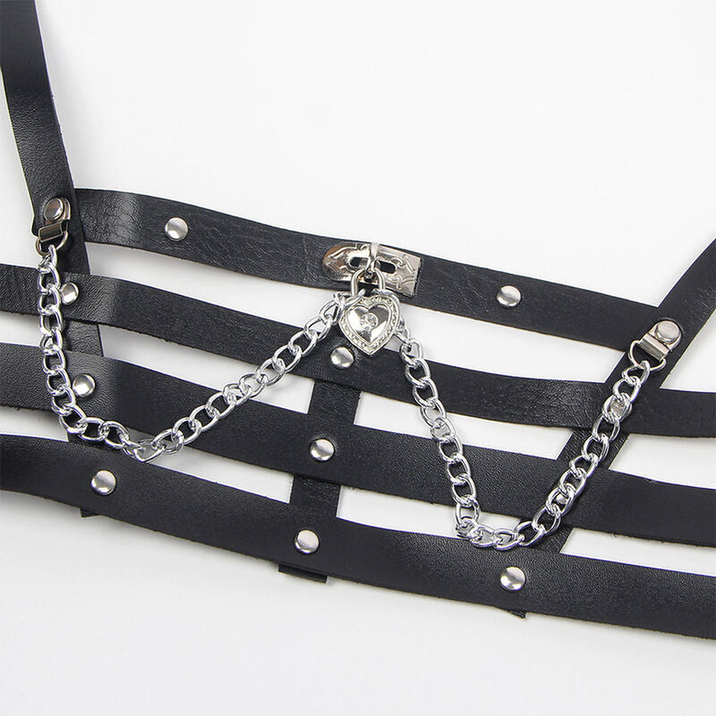 SUBBLIME - HARNAIS CORSET AVEC CHAÎNE DÉTAIL TAILLE UNIQUE SUBBLIME FETISH