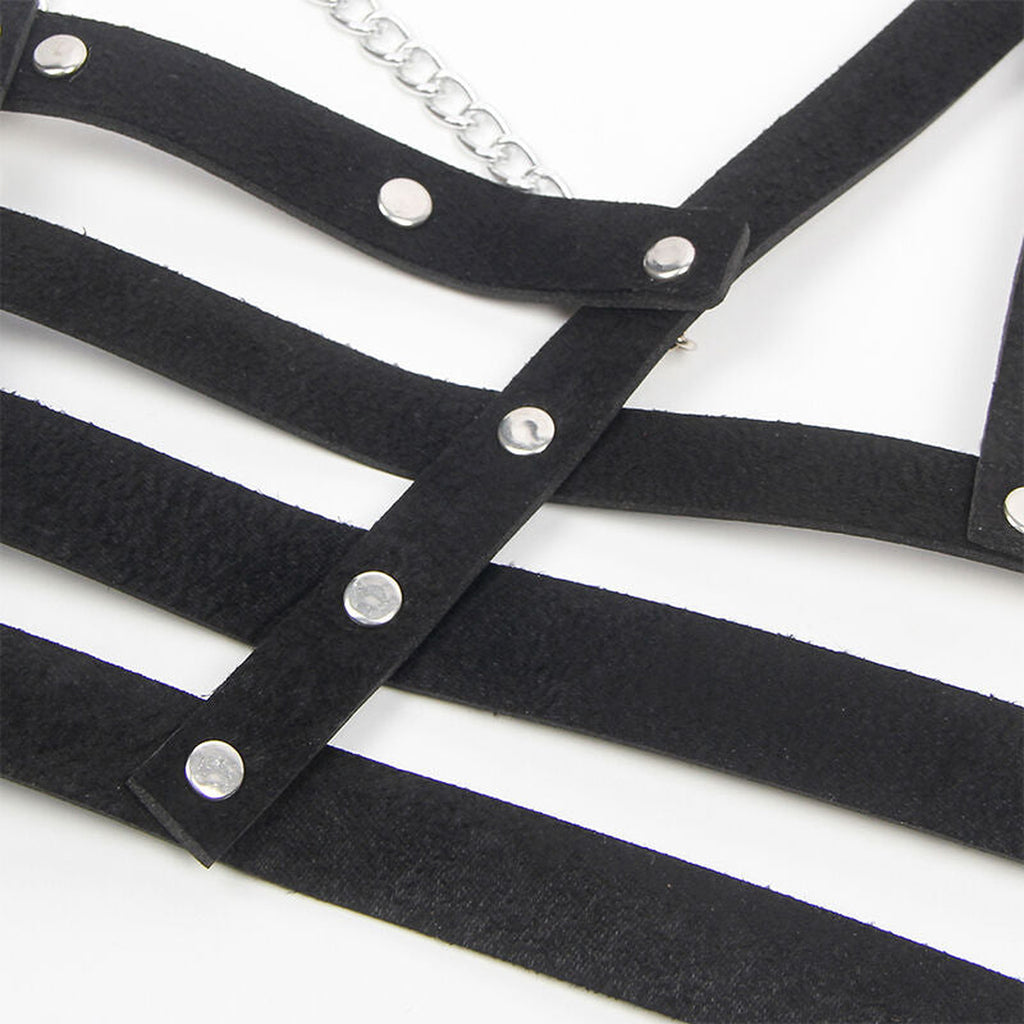 SUBBLIME - HARNAIS CORSET AVEC CHAÎNE DÉTAIL TAILLE UNIQUE SUBBLIME FETISH