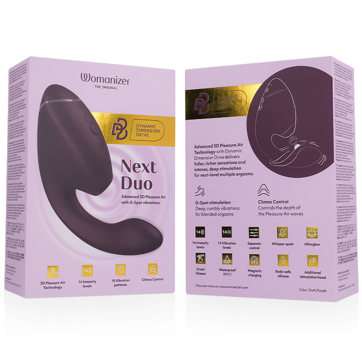 Womanizer Duo Next violet - Double stimulateur 3D Pleasure Air - photo produit 7
