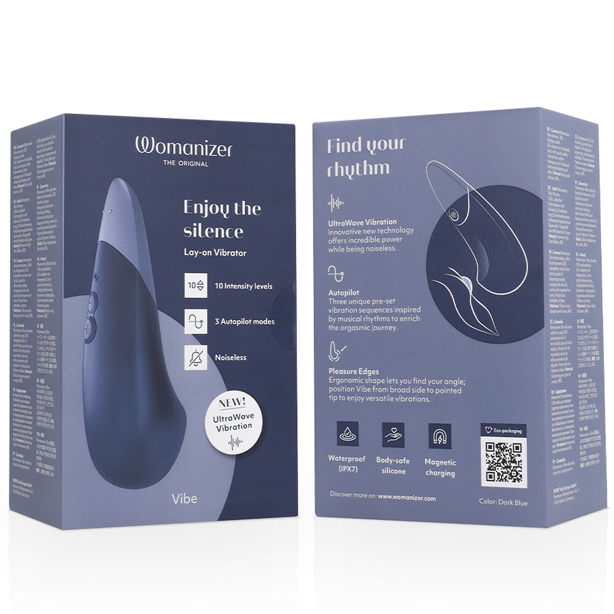 Womanizer Vibe bleu nuit - Vibromasseur clitoridien UltraWave - photo produit 7