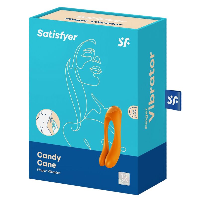 SATISFYER - VIBRATEUR  DOIGTS CANDY CANE ORANGE SATISFYER VIBRATOR