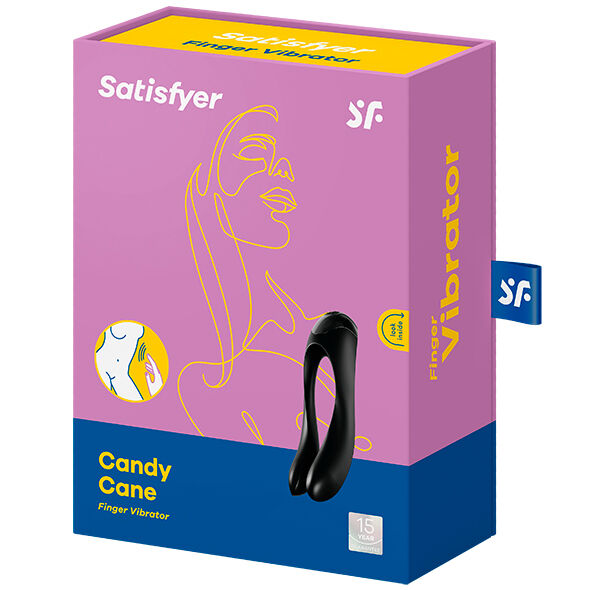 SATISFYER - VIBRATEUR  DOIGTS CANDY CANE NOIR SATISFYER VIBRATOR