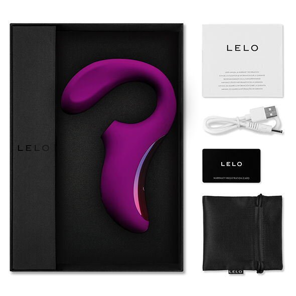 LELO - ENIGMA DOUBLE ASPIRATION STIMULATION MASSEUR  ROSE PROFONDE LELO