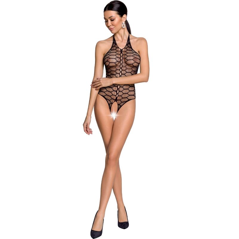 PASSION - FEMME BS087 BODYSTOCKING NOIR TAILLE UNIQUE PASSION WOMAN