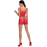 PASSION - FEMME BS090 BODYSTOCKING ROUGE TAILLE UNIQUE PASSION WOMAN