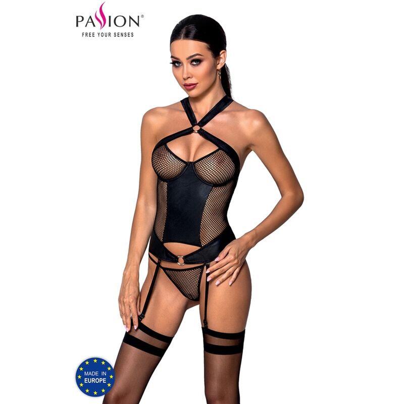 PASSION - AMANDA CORSET EN CUIR ÉCOLOGIQUE S/M PASSION WOMAN