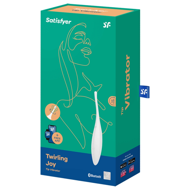 SATISFYER - VIBRATEUR  POINTE DE CLIT TWIRLING JOY BLANC SATISFYER CONNECT