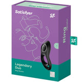 SATISFYER - VIBRATEUR  ANNEAU DUO LÉGENDAIRE NOIR SATISFYER RING
