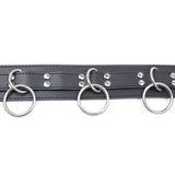 OHMAMA FETISH - COLLIER DE SOUMISSION AVEC 3 ANNEAUX OHMAMA FETISH