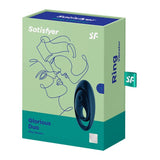 SATISFYER - VIBRATEUR  ANNEAU GLORIOUS DUO BLEU SATISFYER RING