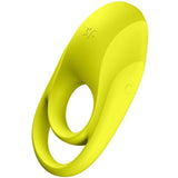 SATISFYER - VIBRATEUR  ANNEAU SPECTACULAIRE DUO JAUNE SATISFYER RING