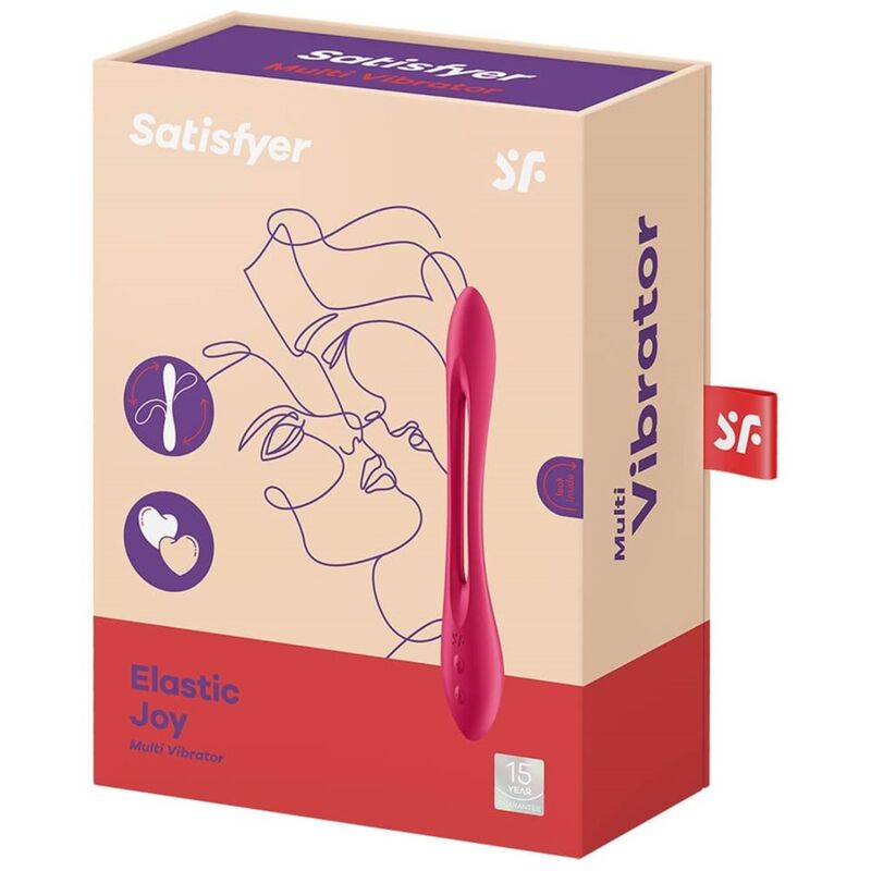 SATISFYER - VIBRATEUR MULTI ELASTIC JOY ROUGE SATISFYER VIBRATOR