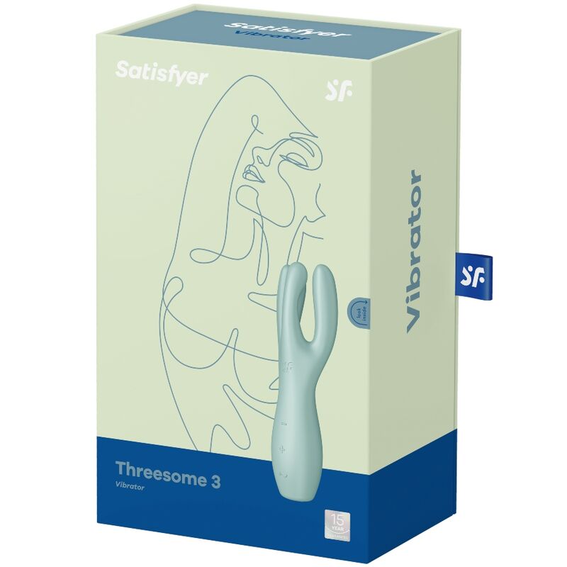 SATISFYER - VIBRATEUR THREESOME 3 MENTHE SATISFYER VIBRATOR