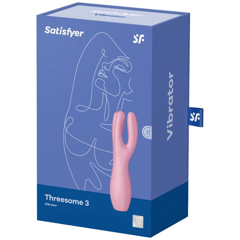 SATISFYER - VIBRATEUR THREESOME 3 ROSE SATISFYER VIBRATOR