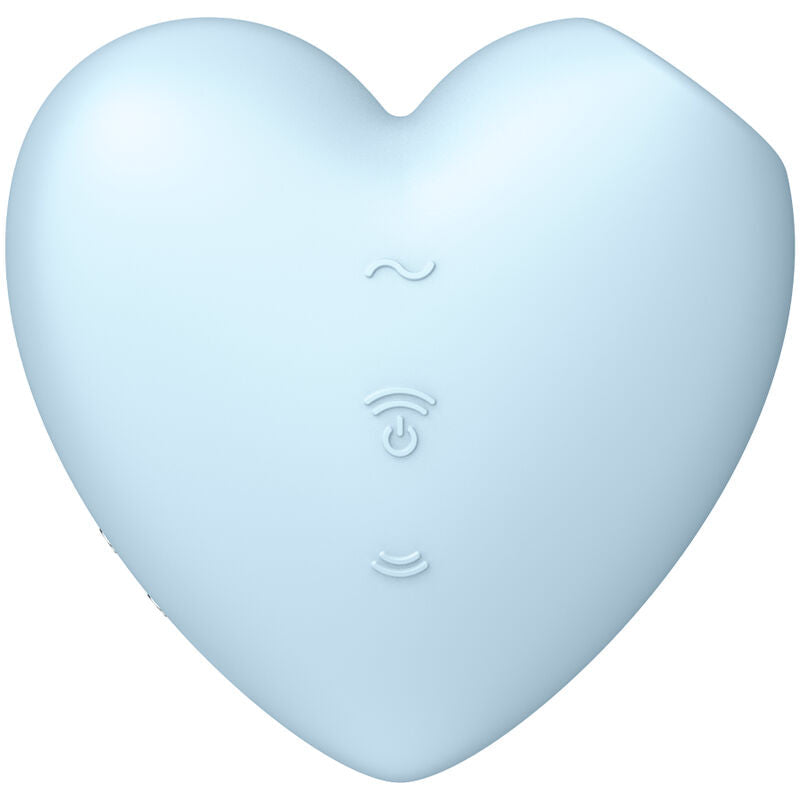 SATISFYER - CUTIE HEART STIMULATEUR ET VIBRATEUR DE PULSE D'AIR BLEU SATISFYER AIR PULSE