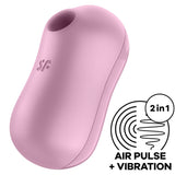 SATISFYER - STIMULATEUR ET VIBRATEUR D'IMPULSIONS D'AIR DE BARBE À COTON LILAS SATISFYER AIR PULSE