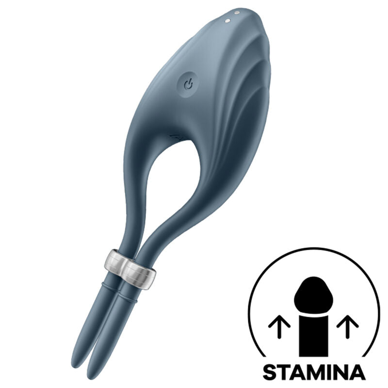 SATISFYER - VIBRATEUR ANNEAU DUELIST GRIS SATISFYER RING