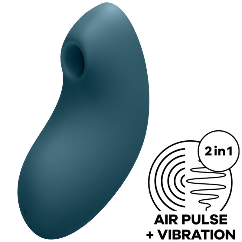 SATISFYER - STIMULATEUR ET VIBRATEUR VULVA LOVER 2 AIR PULSE BLEU SATISFYER AIR PULSE