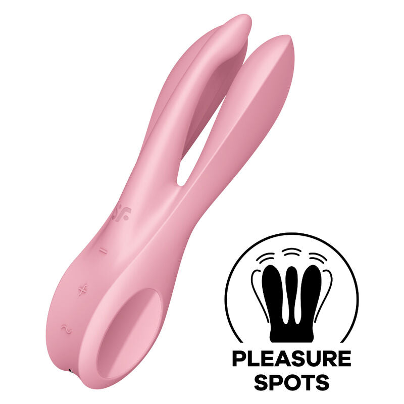 SATISFYER - VIBRATEUR THREESOME 1 ROSE SATISFYER VIBRATOR