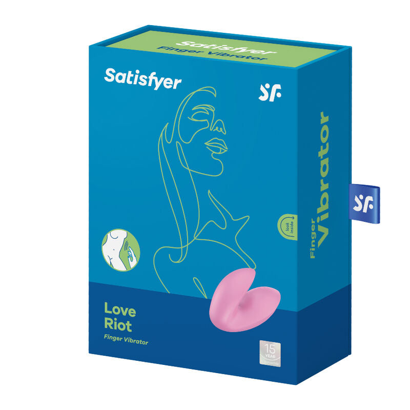 SATISFYER - VIBRATEUR  DOIGTS LOVE RIOT ROSE SATISFYER VIBRATOR