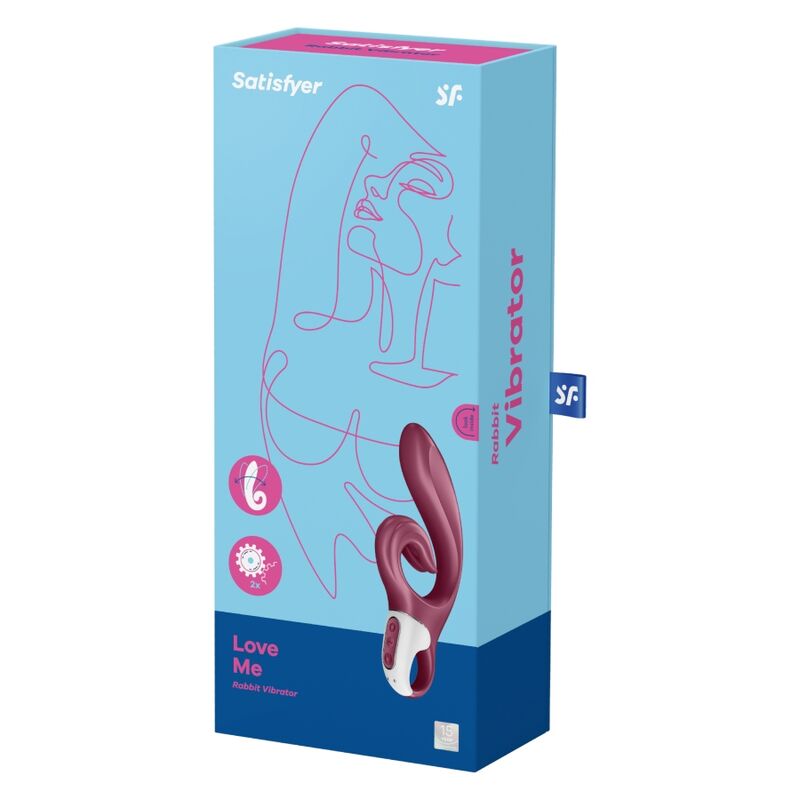 SATISFYER - LOVE ME RABBIT VIBRATION ROUGE SATISFYER VIBRATOR