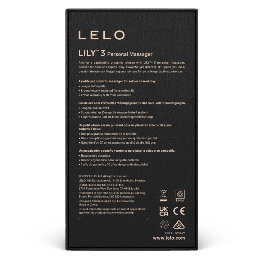 LELO - MASSEUR PERSONNEL LILY 3 - LAVANDE LELO