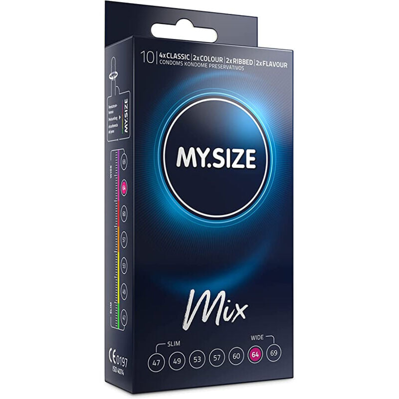 MY SIZE - MIX PRÉSERVATIFS 64 MM 10 UNITÉS MY SIZE MIX